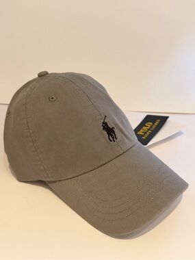 Polo Ralph Lauren classic Pony Cotton Baseball Cap - Grey- Adjustable Strap